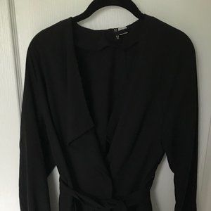 H&M Black Lightweight Trench Coat - Size 10